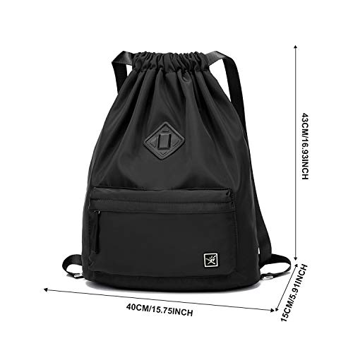 Risefit - Mochila Impermeable Casual de Cuerda,Bolsa Plegable de Tela, Bolsa Casual y de Aptitude,Mujer/Hombre, para Aire Libre, Viajes, Escuela,Gym,Yoga,natación，Camping