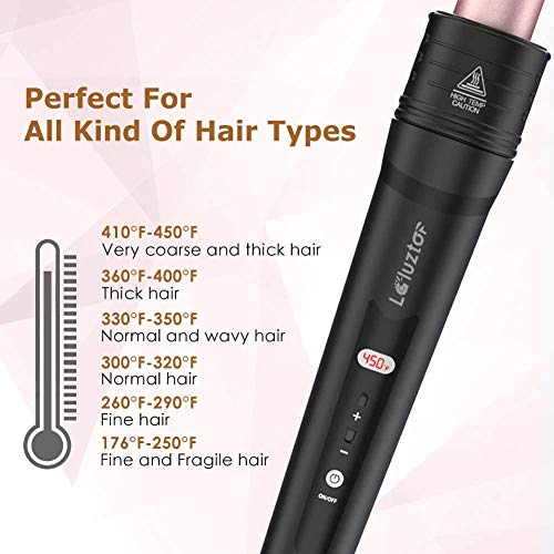 Rizador de Pelo 6 en 1, Onduladores de Pelo Profesional, Pinzas Rizadoras Multifuncional Calentamiento Rápido Barras de Iones de Cerámica de Turmalina Temperatura Ajustable Apto para Todo el Cabello