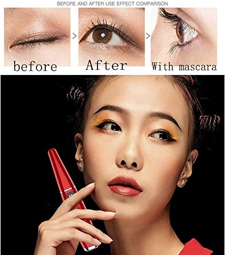 Rizador de Pestañas, Rizador de Pestañas Termico, Rizador de Pestañas Electrico, Display LCD para Control Digital de Temperatura Calentamiento rápido y Long Lasting, Portatil Herramienta (rojo)