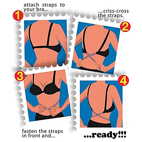 Rmeet Extensores de Sujetador,3 Pack Mujeres Convertidores de Sujetador con 1/2 Ganchos Ajustable Baja Tirantes de Sujetador Extensor para Sin Espalda Boda Vestido Negro Blanco Desnudo 1.9CM