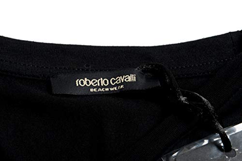 Roberto Cavalli HSH01T - Camiseta de manga corta para hombre, color negro, talla S