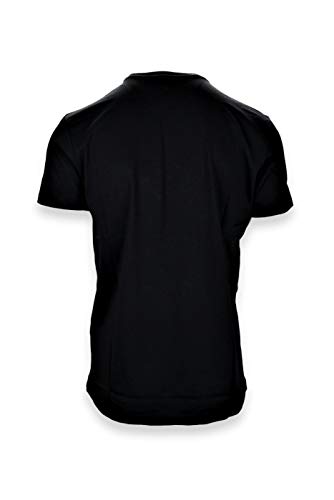Roberto Cavalli HST628 5051 - Camiseta para hombre Negro S