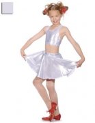 Roch Valley Falda Corta Circular metálica Brillante para Mujer, Mujer, SCSSKM, Kingfisher, Edad 9-10