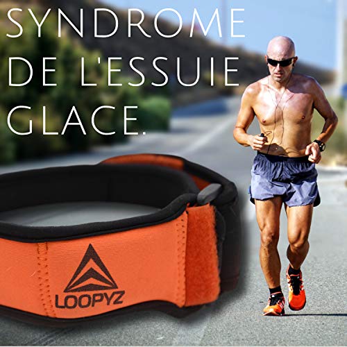 Rodillera de running, síndrome de la espinilla de hielo, attele médico, almohadilla de compresión específica en la banda iliotibial, especialmente diseñada para corredores y marcadores, 100% garantía