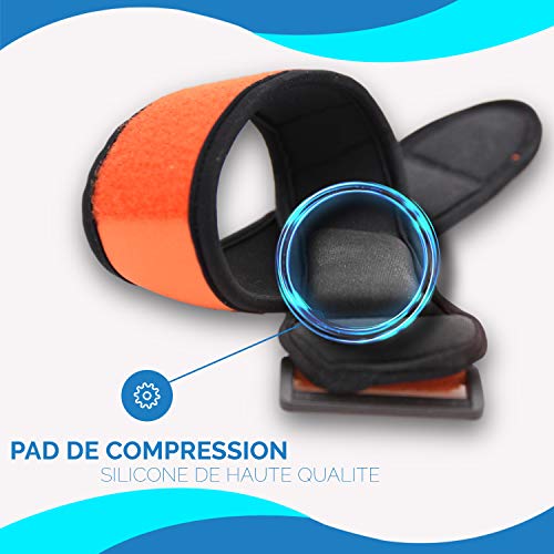 Rodillera de running, síndrome de la espinilla de hielo, attele médico, almohadilla de compresión específica en la banda iliotibial, especialmente diseñada para corredores y marcadores, 100% garantía