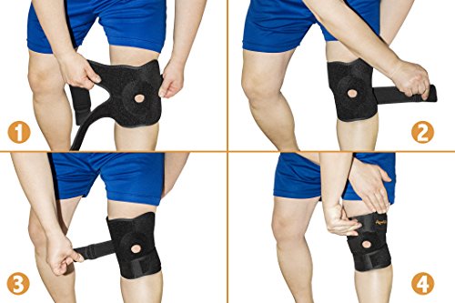 Rodillera Deportiva de Neopreno Ajustable - Rodillera Ortopédica Terapéutica para aliviar y prevenir lesiones. Rodillera Estabilizadora de Compresión para Menisco, Ligamento Lateral y Cruzado Anterior