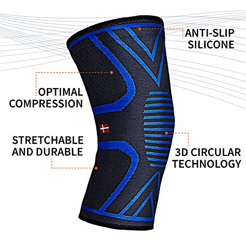 Rodillera Deportiva, para Hombre, Mujer, Banda Elastica incluida, Compresión, M