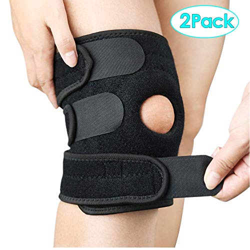 Rodilleras Deportivas Ajustable Transpirable,U UZOPI 2pcs Rodillera Menisco y Ligamentos,Neopreno,Apoyo de la Rodilla,Adecuado para Correr, Crossfit, Caminar y Otras Actividades al Aire Libre