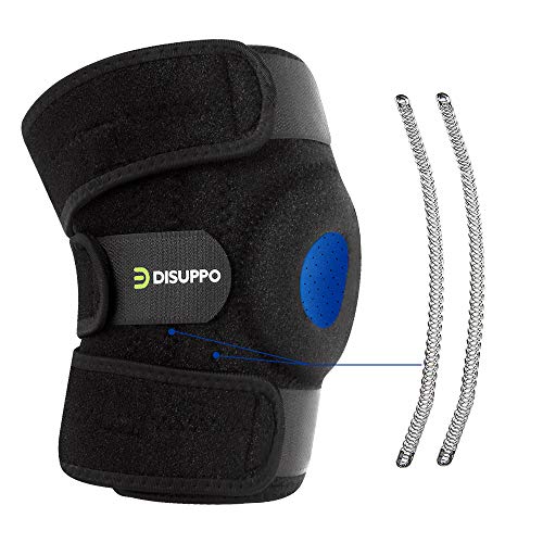 Rodilleras Deportivas Equipo de Protección Transpirable Apoyo de la Rodilla para Hombres y Mujeres, 3 Tiras de Velcro Elásticas Ajustables, Antideslizante Soporte de Rodilla (Una rodillera)