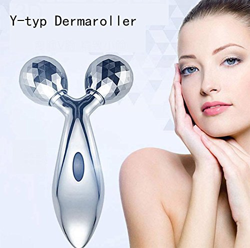 Rodillo facial Vicstar - masajeador facial contra marcas elásticas, embarazo, enfriamiento y refrescante masaje con asa - Rodillo masajeador de cara para cara, cuerpo, pecho, espalda, brazos