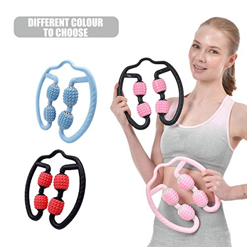 Rodillo masajeador de espuma muscular, liberación de fascia y celulitis 3D, mango de espuma de 360 °, relajante muscular para todo el cuerpo