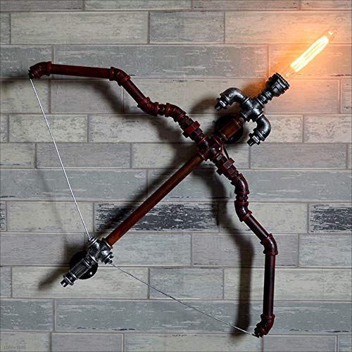 ROIY Bar Restaurante Hotel Luces Decorativas Aplique De Metal Creativo Cupido Arco Y Flecha Tubería De Agua Lámpara De Pared Lámpara De Pared Estilo Europeo Luz De Tubo