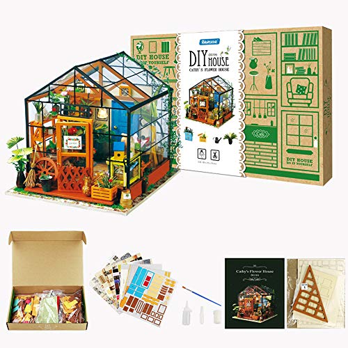 Rolife 3D DIY Modelo de casa de muñecas con Luces Miniatura de Madera Kits de Muebles niñas-niños 14 15 16 17 18 años de Edad hasta Juguetes(Cathy's Flower House)