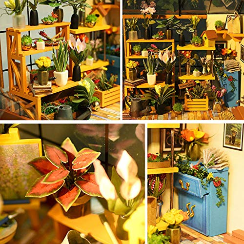 Rolife 3D DIY Modelo de casa de muñecas con Luces Miniatura de Madera Kits de Muebles niñas-niños 14 15 16 17 18 años de Edad hasta Juguetes(Cathy's Flower House)