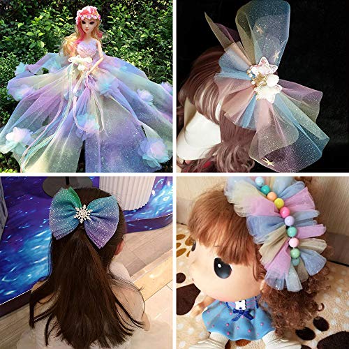 Rollos de tul 2 Rollo Vistoso Brillo Rollos de Tela de Tul Cinta para Decoración Boda Fiesta Cumpleaños Lazos Silla Falda Vestido Bricolaje Artesanal Regalo 15cm x 9m