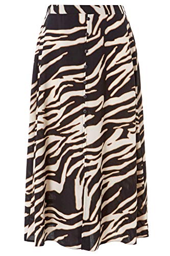 Roman Originals falda de mujer con estampado de cebra, lápiz, negocio, formal, trabajo, oficina, línea A, ajustada, para vacaciones, casual, hasta la rodilla, tubo de faldas Blanco Marfil 40