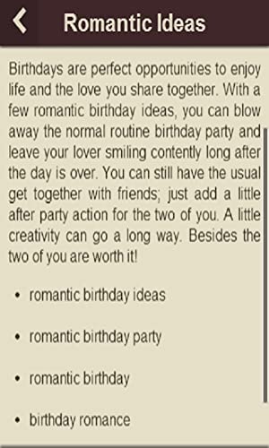 Romantic Ideas