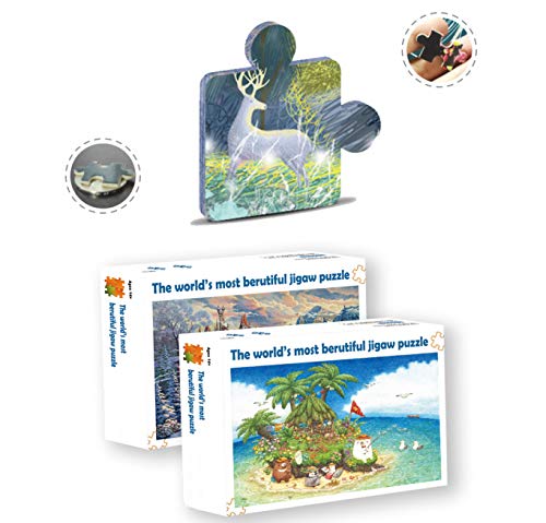 Rompecabezas de madera de 300 piezas para adultos,decoración del hogar,juguetes de ensamblaje coleccionables, regalos,Castillo Platja d'Aro Costa Brava 38x26cm