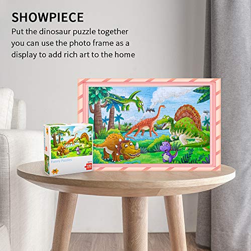 Rompecabezas Juguetes Niños 3-8 Años Niños Niñas, Regalos Cumpleaños Niños Pequeños Edad 4 5 6 7 Niños Rompecabezas Dinosaurios Lindos 4-8 Años Aprendizaje Preescolar Juguetes Educativos 100 Piezas