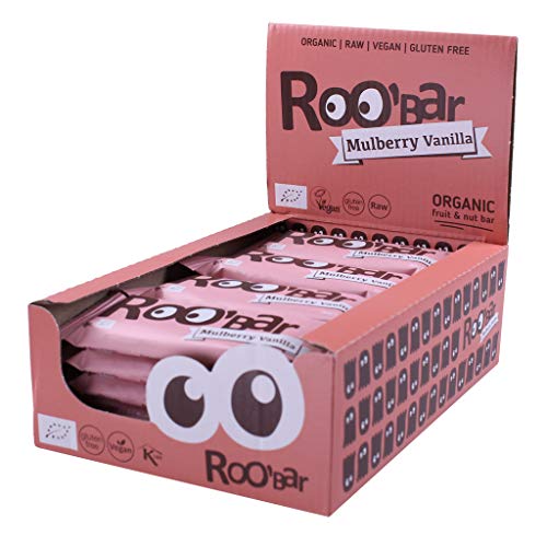 Roobar Barrita Energética Mora Blanca Y Vainilla 100% Ecológica Con Superalimentos - Vegana - Caja 20 X 30G