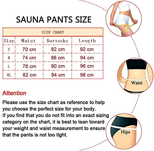 ROOTOK Pantalones de Sauna Adelgazantes Mujer Nanotecnología - Leggins Reductores Adelgazantes, Leggins Anticeluliticos Cintura Alta, Mallas Fitness Push Up para Deporte Running Yoga Gym (M)