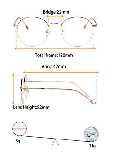 ROSA&ROSE Gafas para Ordenador Anti luz Azul - Gafas con Filtro de luz Azul bloqueo de luz azul Evita la Fatiga Ocular para Hombre y Mujer
