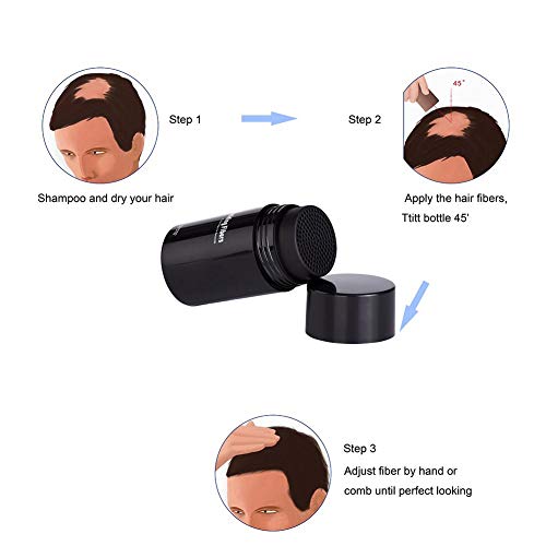 rosemaryrose Fibras Capilares Color Blanco 15 Gr Queratina Caida De Cabello Keratin Fibers Perdida De Cabello Hombres Y Mujeres Retoca Raices Y Canas Disimula Al Instante Calvicie