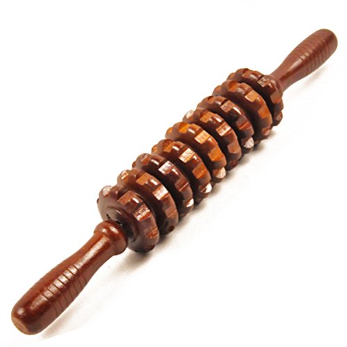 ROSENICE Masajeador de cuerpo Massager de madera del masajeador del vientre massager del rodillo para la mujer 2pcs