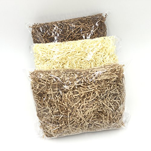 ROSENICE Relleno de trituración de papel de corte de arrugas para envasado de regalo cesta llenado 100g (café ligero)