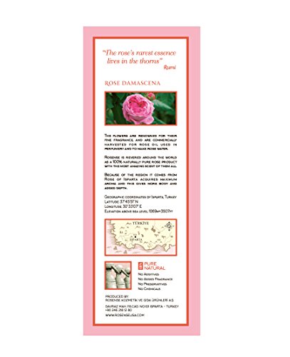 Rosense Botella de vidrio agua de rosa agua hidratante facial tonificador/roseta agua Face Mist 6.8 oz