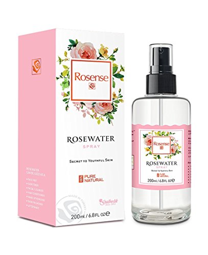 Rosense Botella de vidrio agua de rosa agua hidratante facial tonificador/roseta agua Face Mist 6.8 oz