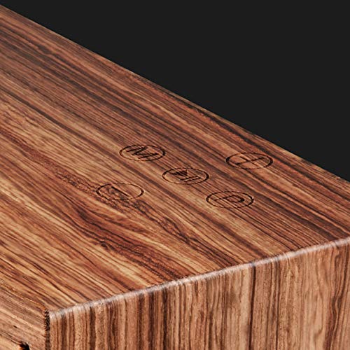 RÖTH & MYERS BOSK Speaker HiFi - Altavoz Wifi / Bluetooth. Altavoz de estantería. Diseño Único en Madera de Zebrano 100% Natural, Multiroom y Multichannel. Spotify, Airplay, DLNA, Óptica, 70W