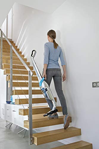 Rowenta Air Force Extreme Silence RH8971WO - Aspirador sin cable, sin bolsa, 25.2 V, autonomía hasta 65 min, batería ion litio, cabezal delta LED, cepillo motorizado, 3 velocidades, fácil almacenar