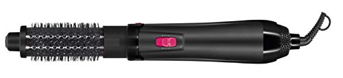 Rowenta CF7812F0 - Cepillo de Aire Caliente 1200W, 3 accesorios para alisar, cepillar y concentrar, golpe de aire frío, revestimiento Keratin & Shine, cable de 1,8 metros, Negro, Rosa