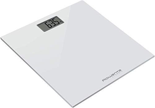 Rowenta Classic BS1131 - Báscula digital, con pantalla LCD, compacta, capacidad de 160 kg, plataforma de vidrio, apagado automático e incluye pilas