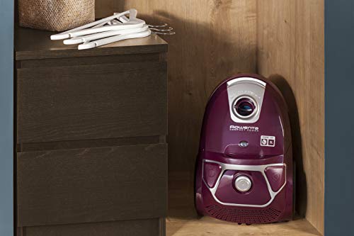 Rowenta Compact Power Morado RO3969EA - Aspirador trineo con bolsa de alta filtración y filtro permanente gran eficiencia, depósito de 3 L, cable de 6.2 m, accesorios de coche para más versatilidad