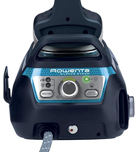 Rowenta DG8961F0 Silence Steam Extreme - Centro de planchado de 6,5 bares, autonomía ilimitada, golpe de vapor 420 g/min, silencioso con suela Microsteam Laser 400, función Eco, calentamiento rápido