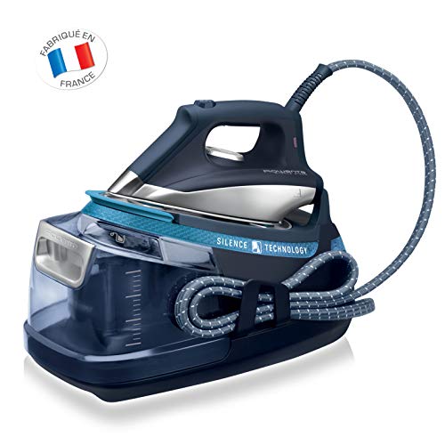 Rowenta DG8961F0 Silence Steam Extreme - Centro de planchado de 6,5 bares, autonomía ilimitada, golpe de vapor 420 g/min, silencioso con suela Microsteam Laser 400, función Eco, calentamiento rápido