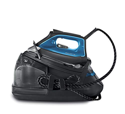Rowenta DG9160 Silence Steam Pro - Centro de planchado vertical, 7.5 bares, golpe de vapor de 480g/min, tecnología silenciosa, desinfecta, vapor con caldera