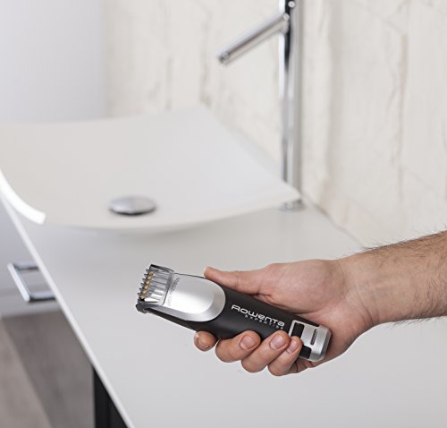 Rowenta Expertise TN3400F0 - Barbero recargable para usar incluso en la ducha, 2 peines y estuche incluido