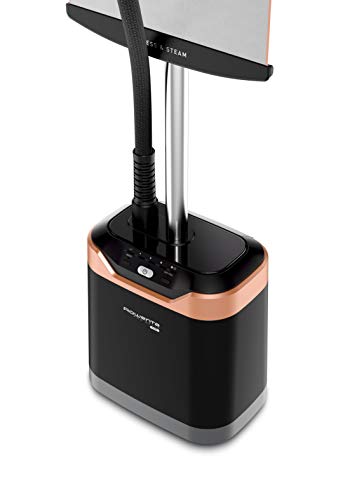 Rowenta IS8460D1 - Cepillo de vapor 1800 W, depósito 1,3 L, elimina arrugas, olores y desinfecta, listo en 45 seg, accesorio prendas delicadas y gruesas, tabla vertical cabezal XL con 5 accesorios