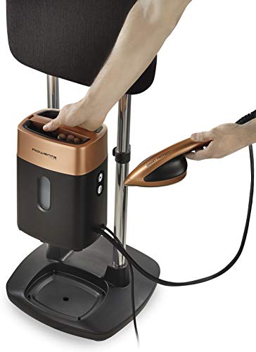 Rowenta IXEO QR1020D1 - Cepillo de Vapor 1600 W, Depósito 1 L, Elimina Arrugas, Olores y Desinfecta, Lista en 45 seg, Tabla Vertical Cabezal XL 49x49x45cm