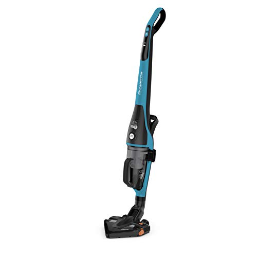 Rowenta RH9152 Air Force Serenity - Aspirador escoba sin cable con hasta 1 hora de autonomía, cabezal de aspiración Delta y cepillo motorizado, tecnología Anti-Ruidos, nivel de ruido 72 dB