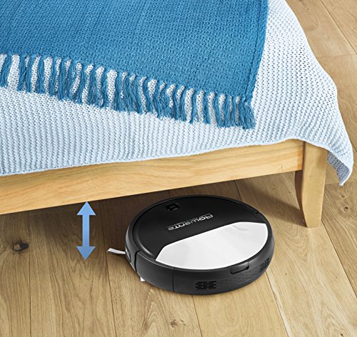 Rowenta RR6927WH Smart Force - Robot aspirador, con sensores anticaída y bateria de ión-litio, 150 minutos de autonomía apto para todo tipo de suelos, fácil limpieza y vaciado, interfaz intuitiva