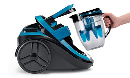 Rowenta Silence Force Cyclonic Classic RO7611EA Aspirador trineo sin bolsa, 750 W, silencioso 67 dB, capacidad 2.5 L, color azul y negro