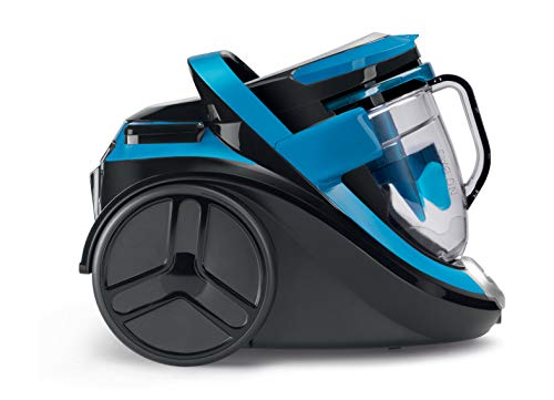 Rowenta Silence Force Cyclonic Classic RO7611EA Aspirador trineo sin bolsa, 750 W, silencioso 67 dB, capacidad 2.5 L, color azul y negro