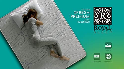ROYAL SLEEP Colchón viscoelástico 135x190 firmeza Media, adaptabilidad y Calidad Alta, Altura 21m - Colchones Xfresh Premium