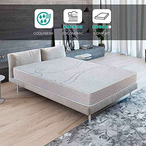 ROYAL SLEEP Colchón viscoelástico 135x190 firmeza Media, adaptabilidad y Calidad Alta, Altura 21m - Colchones Xfresh Premium