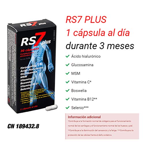 RS7 Articulaciones Plus 60 Cápsulas + Muestra gratuita Crema Fisio Forte
