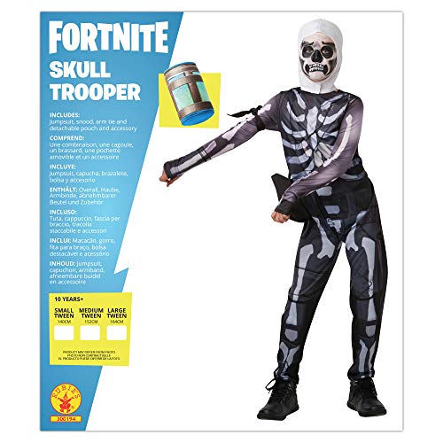 Rubies 300194-TW Fortnite - Disfraz Skull Trooper para niños, 11-12 años (152 cm)
